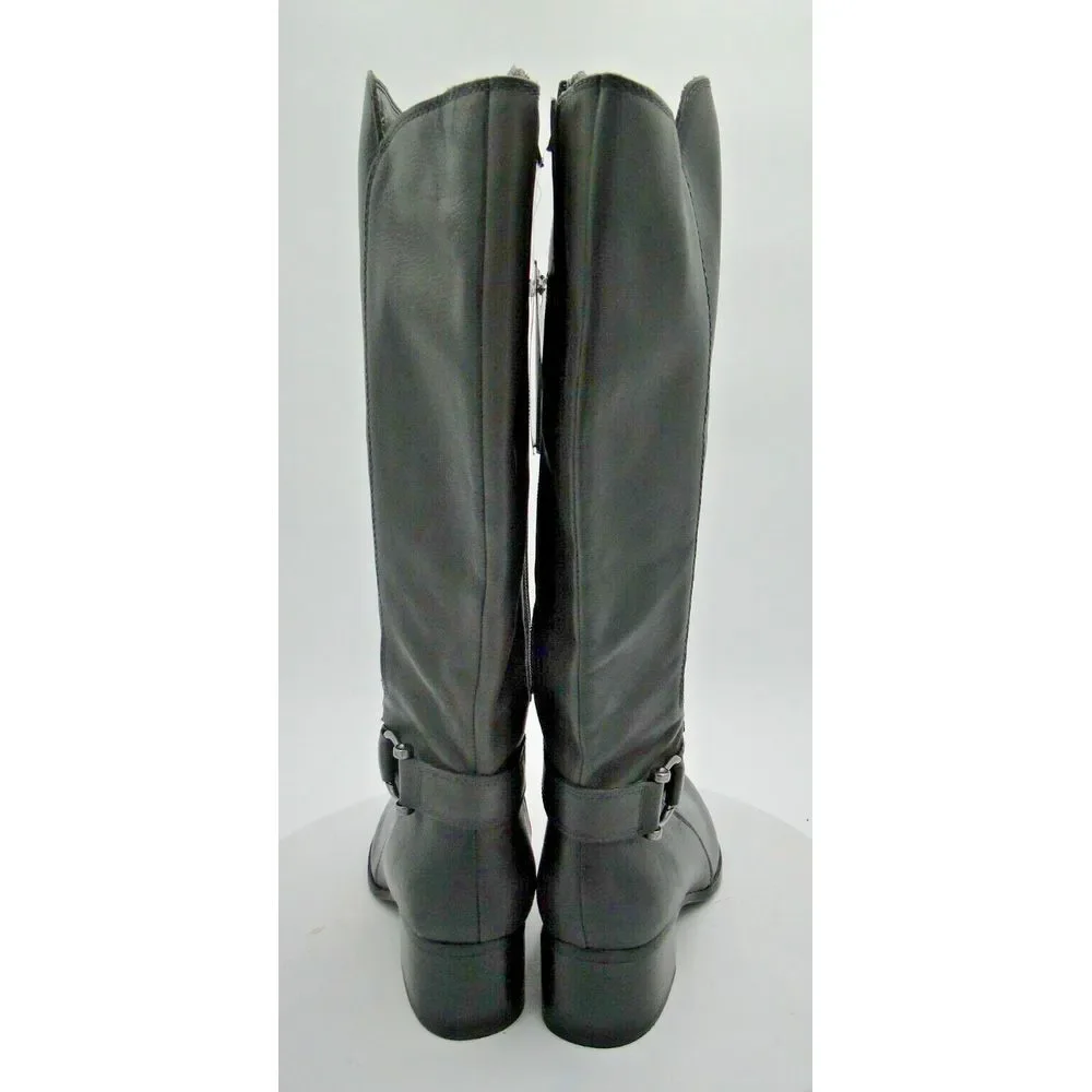 Naturalizer Women's‎ Size 7.5 Gray Kelso Leather knee high boots Zip-up New